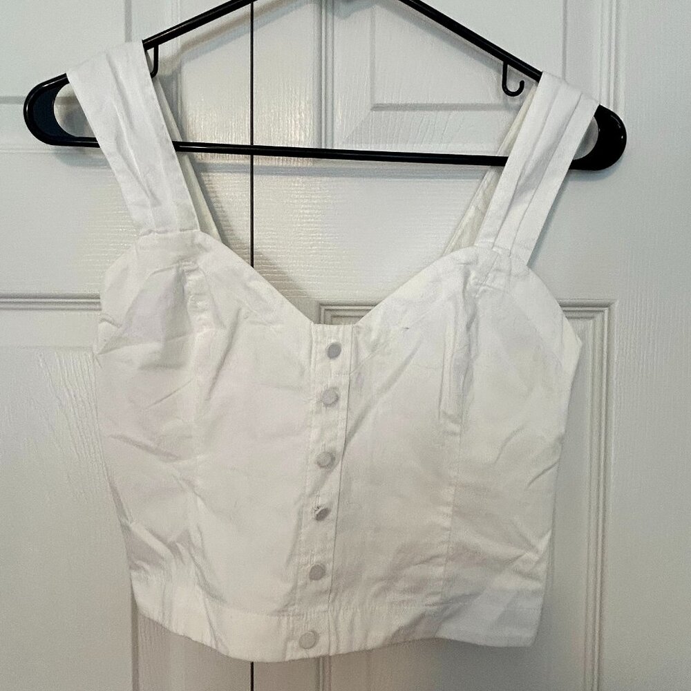 Abercrombie & Fitch cropped button-down top